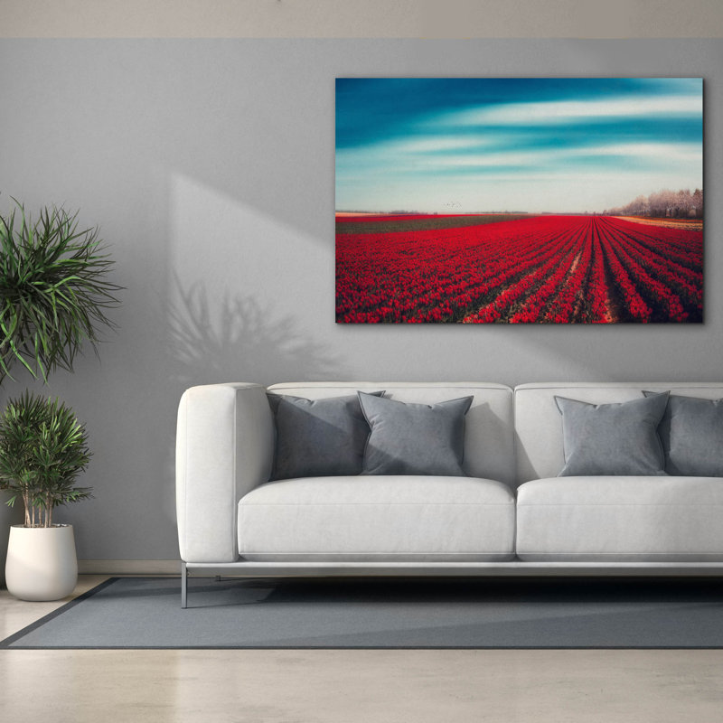 Toile épique Graffiti «Tulips» par Dirk Wustenhagen, 60 po x 40 po