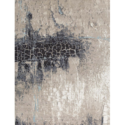 Hand-Knotted High-Quality Beige and Blue Area Rug