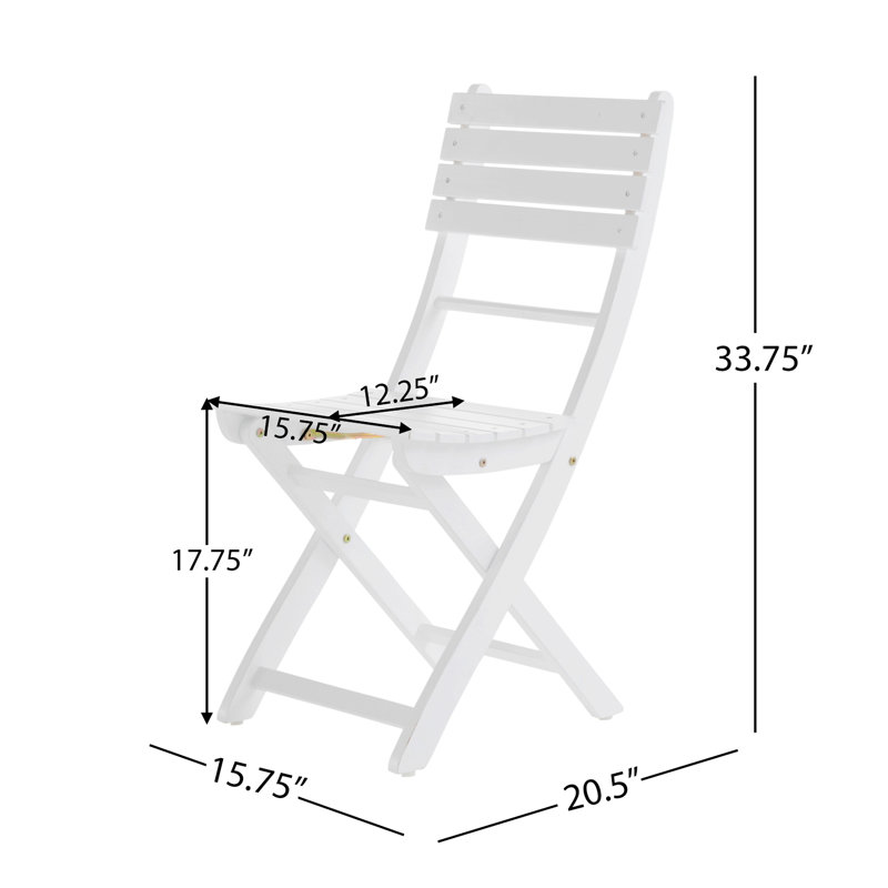 Tabouret d'extérieur 17,8 po Javonni, Blanc