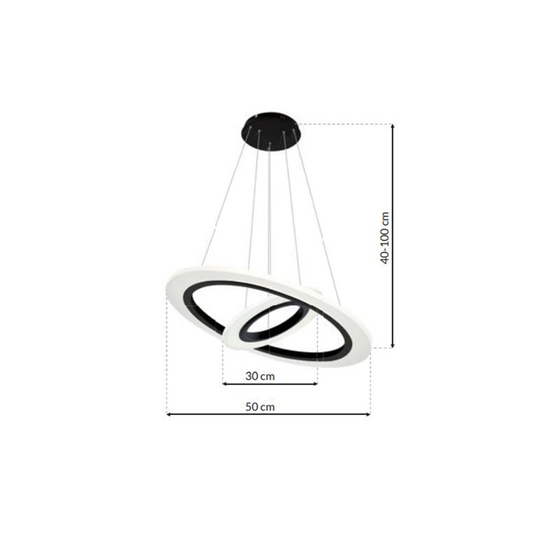 Ajacia 1 - Light Black/White LED Pendant
