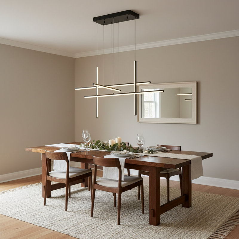 Luminaire suspendu pour îlot de cuisine à 5 lumières à intensité variable Genson