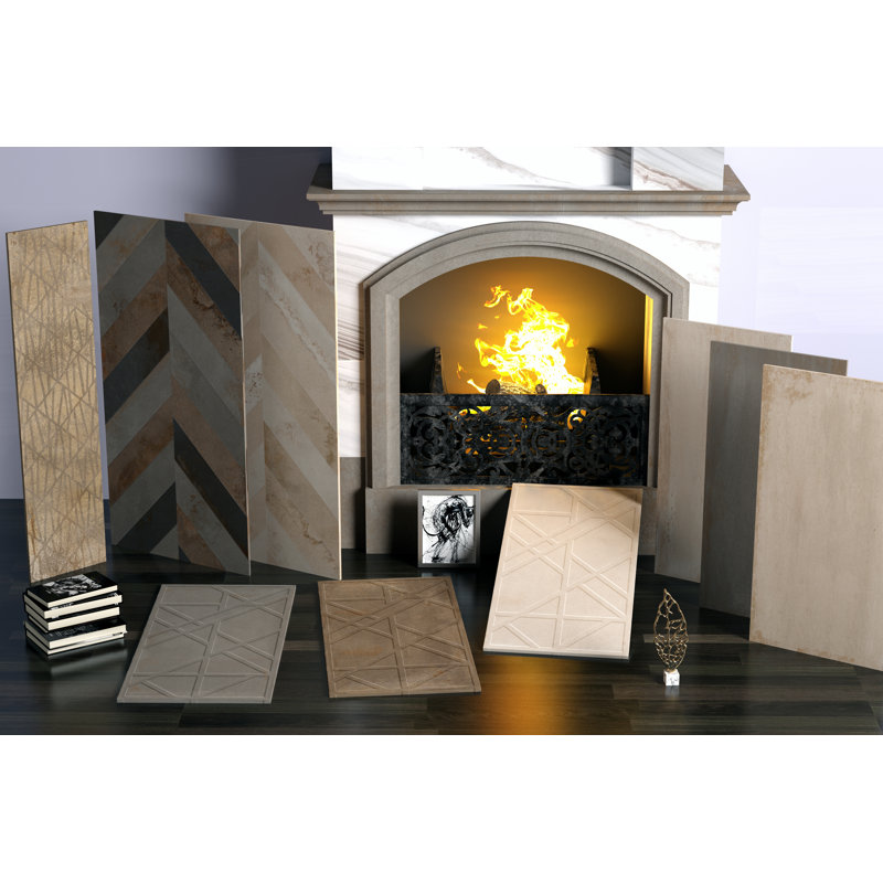 12" x 48" Porcelain Wall & Floor Tile, Black