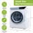 Hamilton Beach 2.57 Cu. Ft. 13 lbs. Compact Tumble Dryer with Touchscreen Control Panel, 8 Drying Modes, Child Lock, Air-Vented Portable Clothes Dryer, White