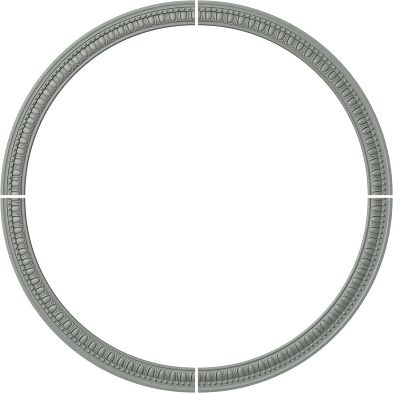 Ensemble d'anneaux de plafond 59 po x P 51 3/4 po x l 3 5/8 po x P 1 po Artis, Paquet de 4 (forme un cercle complet)
