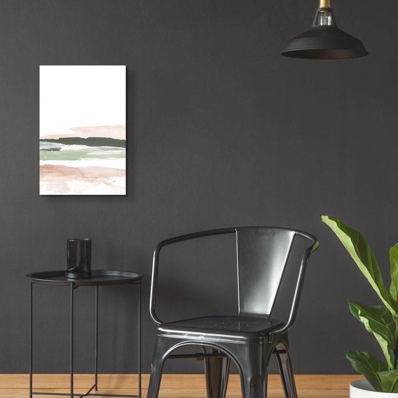«Pink Blush Landscape No. 2» par Brandon Wong, art mural en verre acrylique, H 24 po x l 16 po x P 0,2 po