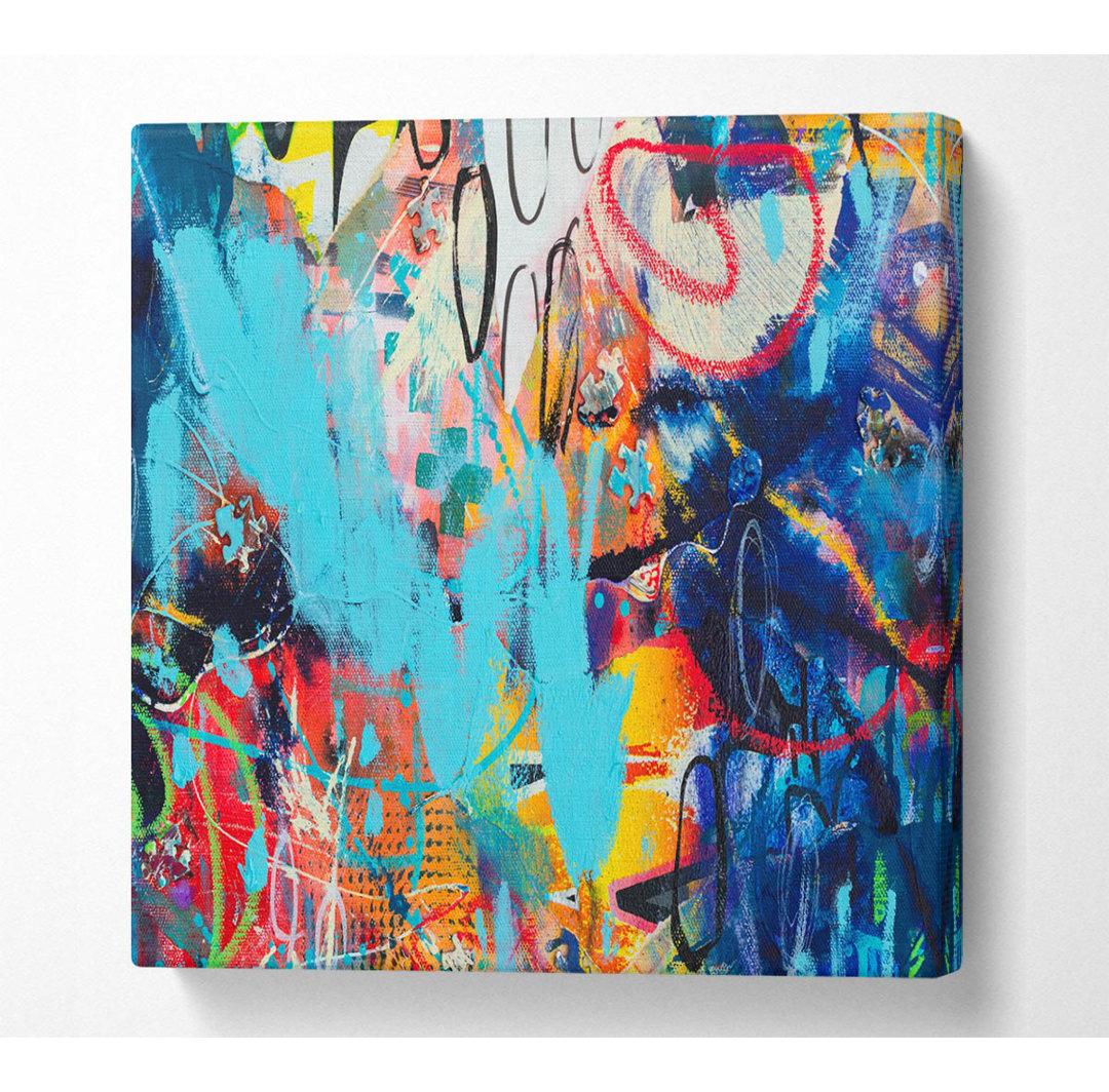 Graffiti Layers - Kunstdrucke auf Leinwand - Wrapped Canvas