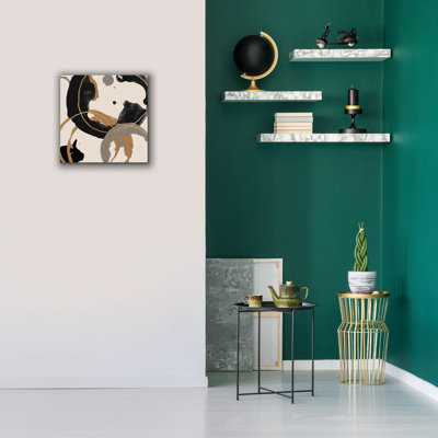  «Coffee Stain 2» par Alonzo Saunders, art mural sur toile, 18 po x 18 po