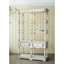 Bibliothèque en bois blanc antique 51 x 19,5 x 81,5 po - option de rangement élégante