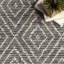 Tapis gris en laine / coton crocheté à la main Kalagher-1560912684