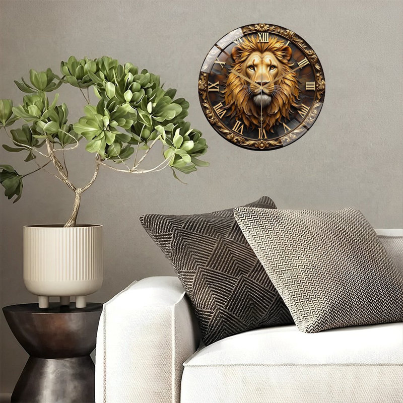 Horloge murale 2 po Lion Lion
