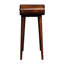 Mini-meuble-lavabo rond en bois massif châtaignier pliant, 4 compartiments, brun
