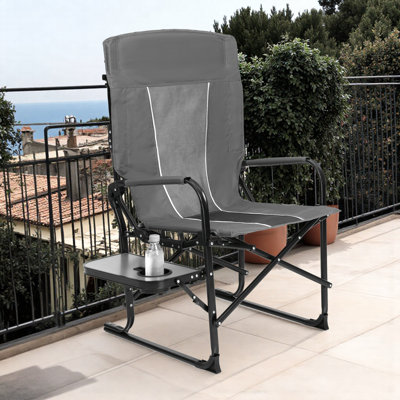 Chaise de camping confortable avec table d'appoint Comfort