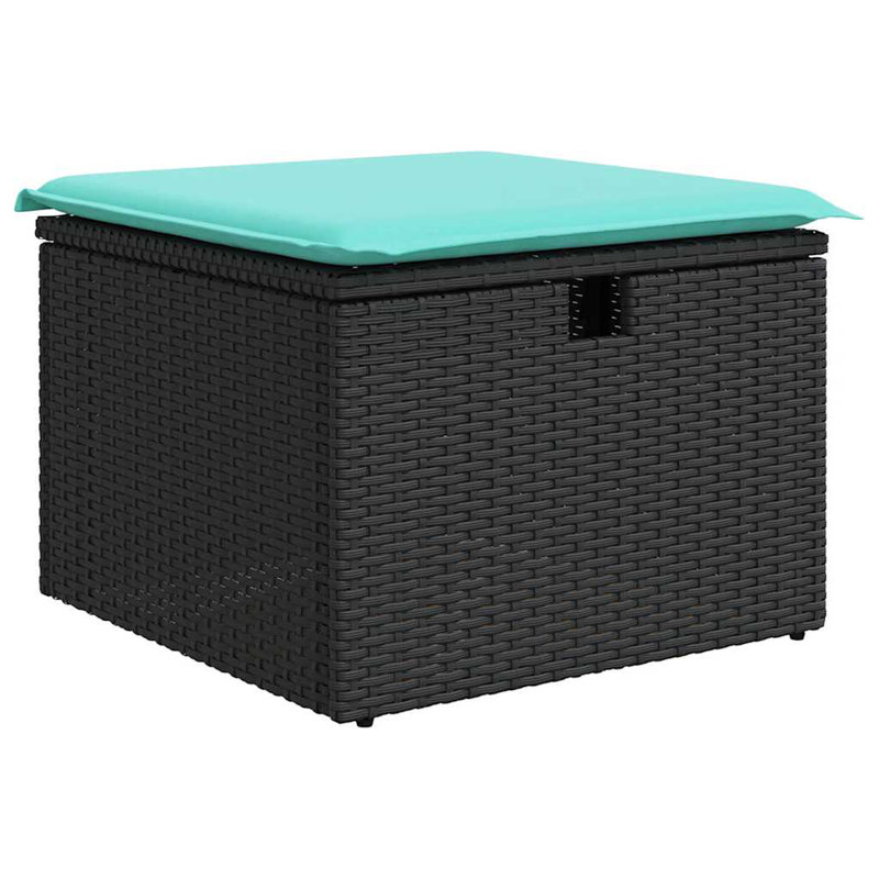 Ensemble de canapé de jardin d'extérieur noir