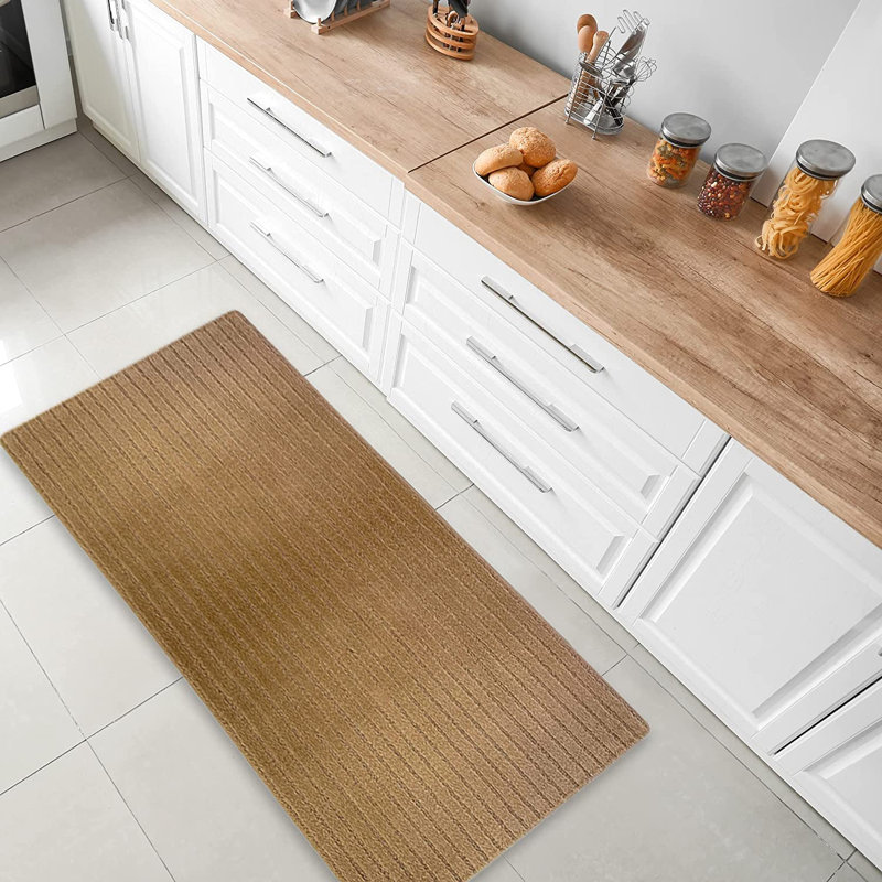 Tapis de cuisine, Beige, Rectangle 2 pi 8 po x 5 pi 4 po