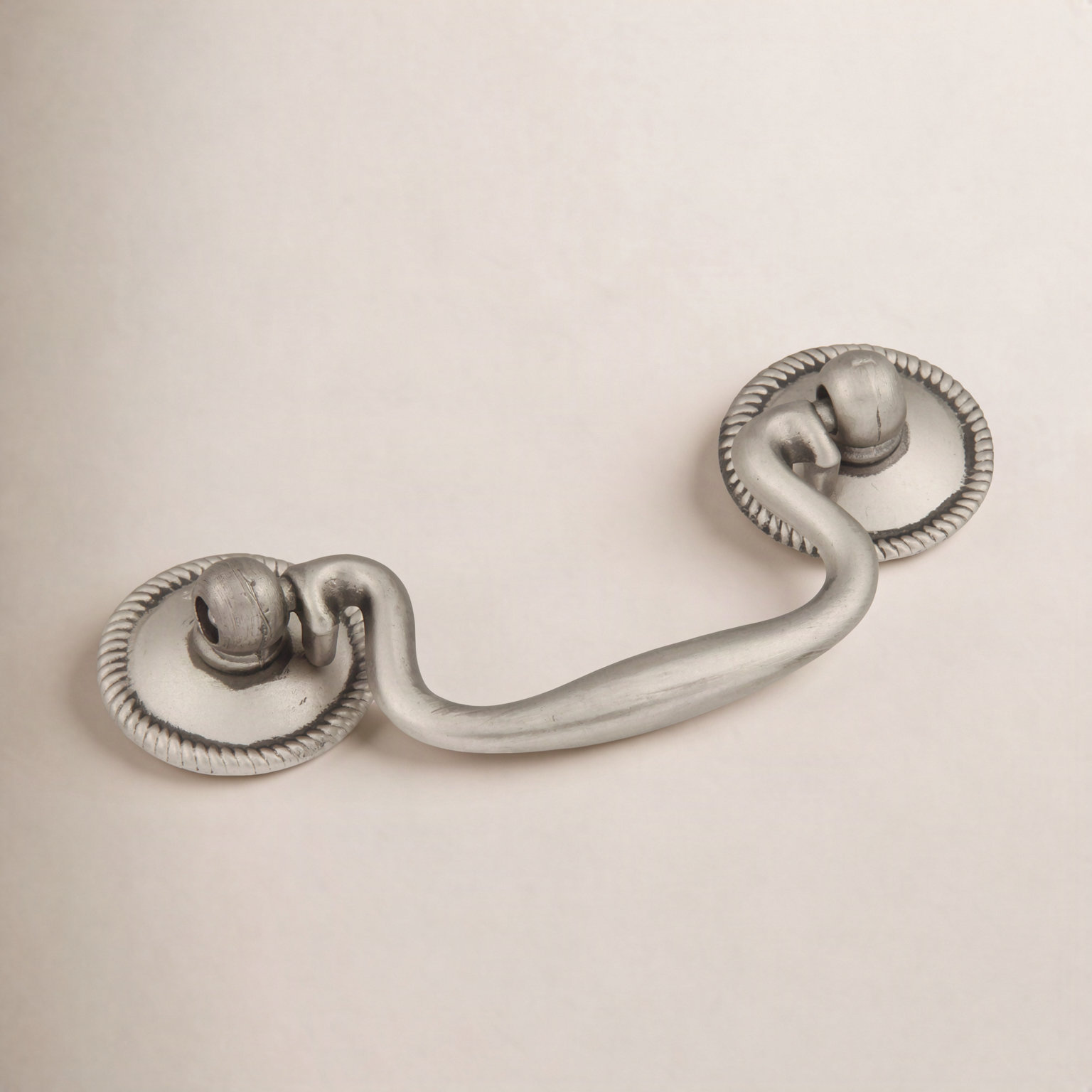 Manor House Drop Handle Pull, Silver Stone