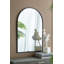 Miroir arqué 24 "x 36" noir avec cadre en métal