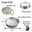 Brushed Aluminum Soap Dish Cup Dispenser Tray NOUMEA