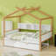 Lit en bois avec lit gigogne et bibliothèque