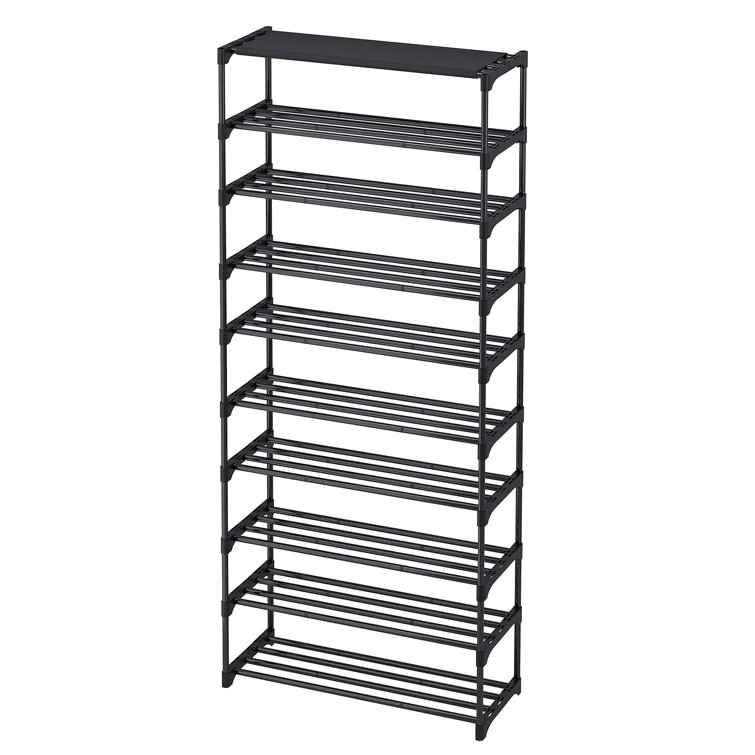 10 Tier Shoe Rack for 27-30 Pairs Stackable Shelf Standing Clost Cabinet  Storage