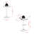 Miaka Modern 3-Piece Metal Dining Set in Black and Bright Chrome, 23.62"W x 39.57" H