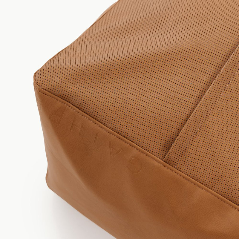 Square Pouf, Camel 