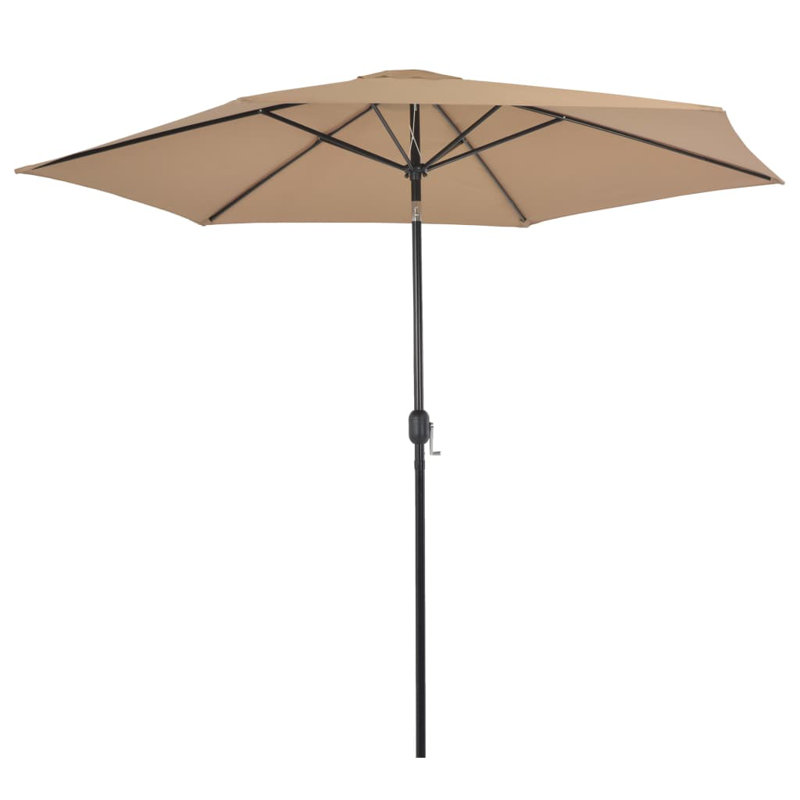 Garden Parasol 3m Steel Pole, Taupe