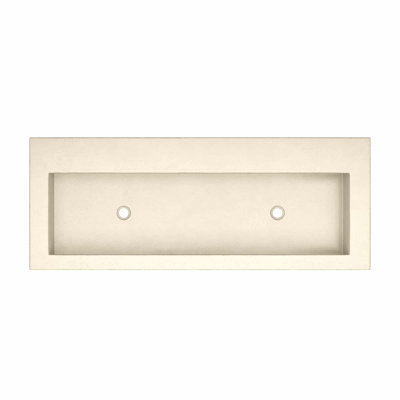 Trough Concrete Handmade Rectangular Drop-in Bathroom Sink