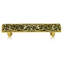 5" C TO C EVENING DRESS III PULL; CLEAR CRYSTAL MUSEUM GOLD FINISH