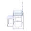 Ensemble coiffeuse avec miroir Hitchin