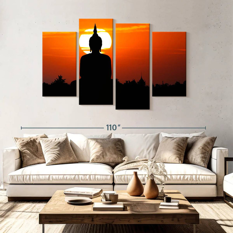 Kerrick Giant Buddha Silhouette, 54'' H x 84'' W