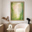 "Abstrait vert, impression, impressionnisme, décoration murale encadrée or"-108570960