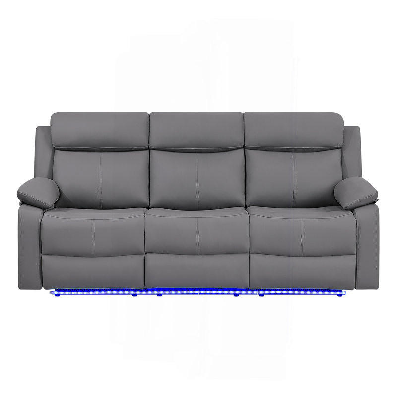 Canapé inclinable blanc avec lumières DEL Blanche