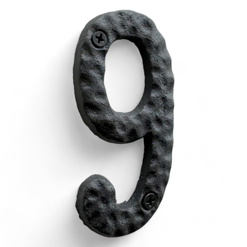 4'' H Metal House Number, 9