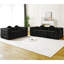 Canapé moderne sans os avec deux coussins décoratifs circulaires, tissu en polyester à poils longs texturé litchi doux pour la peau, canapé en mousse à carreaux-120596549-120596552