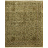 Extravagance Hand Knotted Area Rug in Green