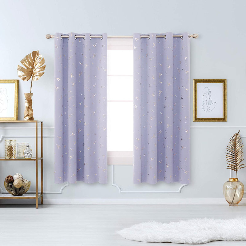 Makvala Room Darkening Curtain Pair, Light Purple, 42" W x 45" L