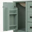 Meuble-lavabo vert clair 24 po avec lavabo intégré en céramique, tablette à double couche et tiroirs à fermeture en douceur-915830445