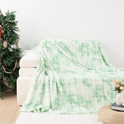 Faux Rabbit Fur Blanket Machine Woven Blanket