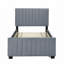 Lit plateforme simple tapissier en velours avec lit gigogne-855628131