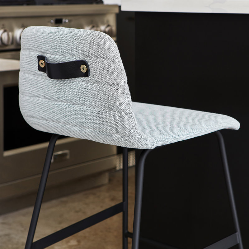 Lecture Upholstered Counter Stool, Pixel Shale