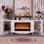 Foyer de meuble télé en bois massif beige
