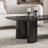 51.2" Modern Minimalist Wood Coffee Table with 3 Oval Column Support, Center Table for Living Room, Black