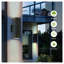 Ensemble de 2 appliques murales d'extérieur modernes - Luminaire en aluminium noir résistant aux intempéries pour véranda, patio, garage