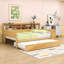 Lit de jour en bois avec tablettes, lit gigogne et bureau-787355190-787355191