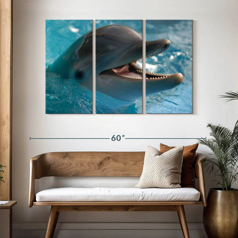 Brampt Delighted Dolphin, 32" H x 50" W