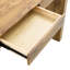 Table de bar élégante en grain de bois naturel de 50 pouces avec rangement pratique à tiroirs et table à fonctionnement facile, deux tiroirs, surfaces sablées fines, conception facile à assembler