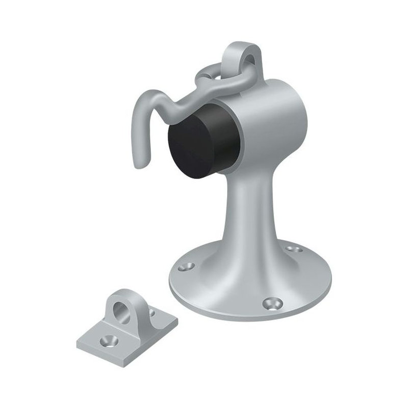 Door Stop, Brushed Chrome
