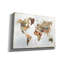 «Pattern World Map» par Laura Marshall, art mural sur toile-1826395551