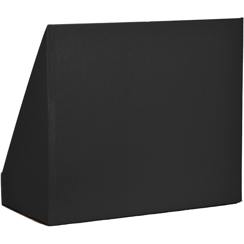 Adiroffice 3 Tiered Cardboard Bookshelf, Black