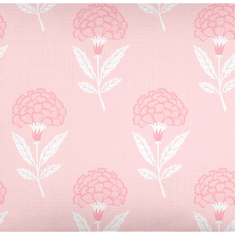 Printed Pillows Linen Floral Accent Pillow, Pink, Square 26", Polyester